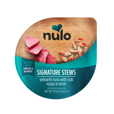 Nulo Signature Stews Cat keltaevätonnikala & rapu liemessä 79 g