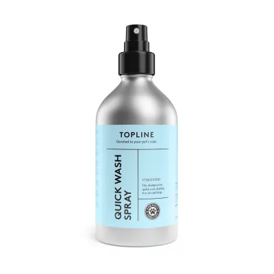 Topline Quick Wash -kissan ja koiran kuivashampoo 250 ml