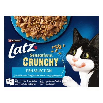 Latz Sensations Crunchy Fish 10 x 85 g, kuva 1 / 1