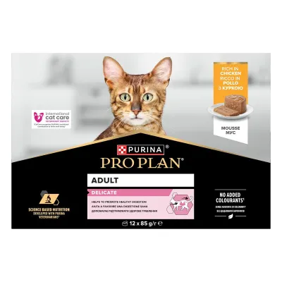 PURINA PRO PLAN Delicate Mousse 12 x 85 g, kuva 1 / 1
