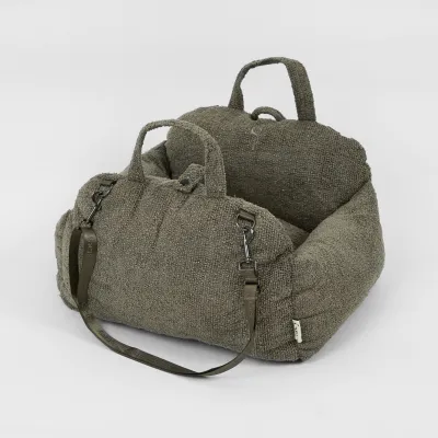 Staey Tova 2-in-1 autoistuin koiralle - Chestnut Bouclé