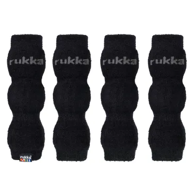 Säärystimet koiralle Rukka Plush, 4 kpl musta