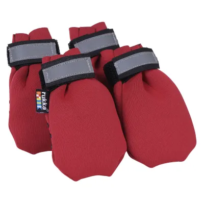 Rukka Neoprene koiran tossut, 4 kpl punainen