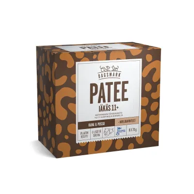 Dagsmark Patee iäkäs 11+, kana-possu 8 x 70 g