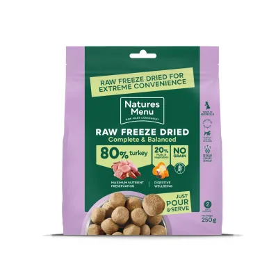 natures:menu NaturesMenu Dog Freeze Dried Kalkkuna