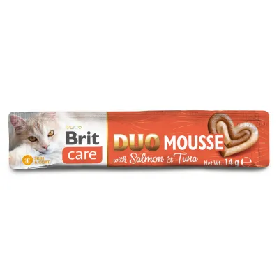 Brit Care Cat Duo Mousse lohi ja tonnikala 4 x 14 g