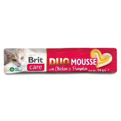 Brit Care Cat Creamy Duo Mousse Kana & Kurpitsa 4 x 14 g