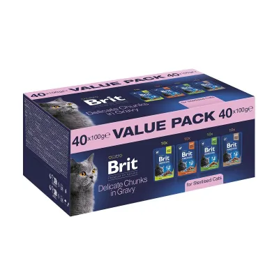 Brit Premium Sterilised ValuePack 40 x 100 g