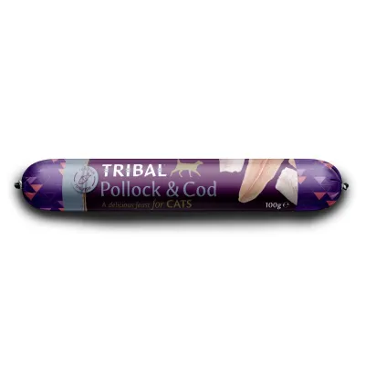 Tribal Cat kissanmakkara, seiti & turska 100 g
