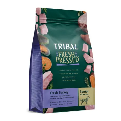 Tribal Fresh Pressed Senior Light kylmäpuristettu koiranruoka, kalkkuna 2,5 kg