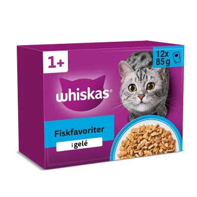Whiskas 1+ Kalaa hyytelössä 12 x 85 g