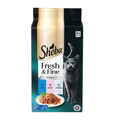 Sheba Fresh & Fine kalaa hyytelössä 6 x 50 g