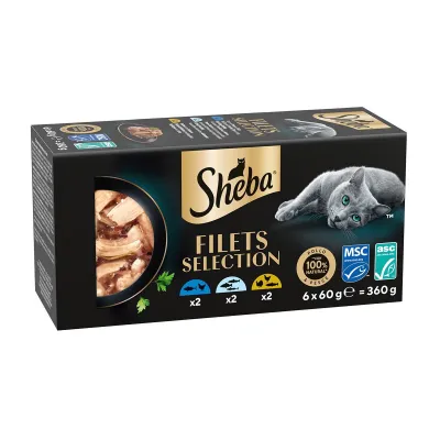Sheba Filets Selection kastikkeessa 6 x 60 g