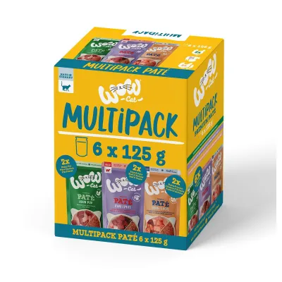 WOW Cat Pateemultipack 6 x 125 g