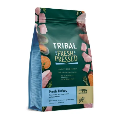 Tribal Fresh Pressed kylmäpuristettu koiranruoka pennulle, kalkkuna 2,5 kg, kuva 1 / 1