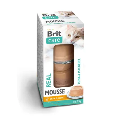 Brit Care Cat Mousse tonnikala ja makrilli 6 x 25 g, kuva 1 / 1