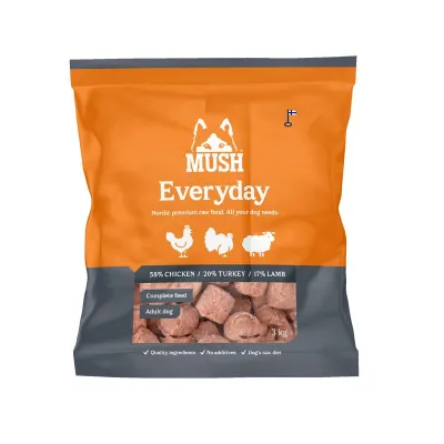 MUSH Everyday Grey kana-kalkkuna-lammas 3 kg, kuva 1 / 1